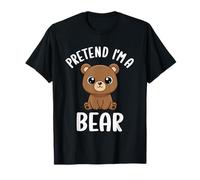 Disfraz de Oso Divertido para Halloween con Texto en inglés Pretend I'm A Bear Camiseta