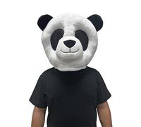 Disfraz de oso panda de peluche, máscara de animal, cabeza de conejo, disfraz de Halloween