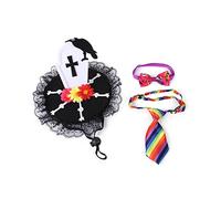 Disfraz de pajarita lápida para perros, accesorios divertidos para Halloween, vacaciones, cosplay, tocado para fotos, accesorios para fotos