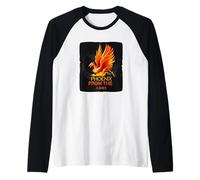 Disfraz de pájaro de fuego y llamas para los amantes de las cenizas de Phoenix Camiseta Manga Raglan
