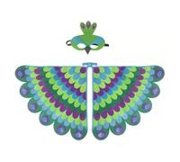 Disfraz de pájaro genérico para niños de 19,69 pulgadas de gradiente de color para niños | Skin-Friendly Peafowl Costumes, Colorful Wing, Dress Up Bird Wings For Festivals