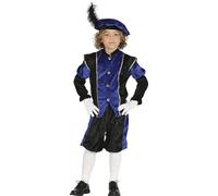 Fiestas Guirca Disfraz Paje Azul y Negro para niño