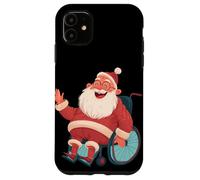 Disfraz de Papá Noel agitando para Amantes de Las sillas de Ruedas Festivas Carcasa para iPhone 11