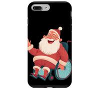 Disfraz de Papá Noel agitando para Amantes de Las sillas de Ruedas Festivas Carcasa para iPhone 7 Plus/8 Plus