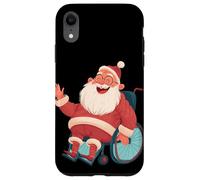 Disfraz de Papá Noel agitando para Amantes de Las sillas de Ruedas Festivas Carcasa para iPhone XR