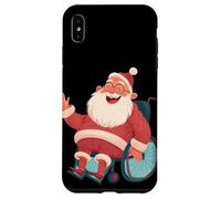 Disfraz de Papá Noel agitando para Amantes de Las sillas de Ruedas Festivas Carcasa para iPhone XS MAX