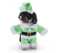 Disfraz de Papá Noel de moda para perros y gatos con sombrero, gorro de Papá Noel, disfraz de Navidad, disfraz para mascotas, ropa de festival