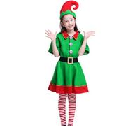 Disfraz de Papá Noel - Disfraz verde | Disfraz ayudante de Papá Noel, estilo de personaje de temporada, el animado conjunto de rol de carnaval crea un ambiente festivo lleno de alegría en eventos