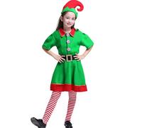 Disfraz de Papá Noel - Disfraz verde | Disfraz ayudante de Papá Noel, estilo de personaje de temporada, el animado conjunto de rol de carnaval crea un ambiente festivo lleno de alegría en eventos