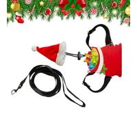 Disfraz De Papá Noel Para Dragones Barbudos,Vestido Ajustable Para Animales - Disfraz De Dragón Barbudo Con Sombrero De Papá Noel Y Mochila - Para Camaleones Lagartos Leopardo