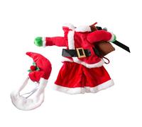 Disfraz de Papá Noel para gatos y perros con sombrero, gorro de Papá Noel, traje de Navidad, celebración, body para mascotas, ropa de festival