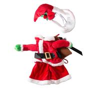Disfraz de Papá Noel para gatos y perros con sombrero, gorro de Papá Noel, traje de Navidad, celebración, body para mascotas, ropa de festival