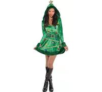 Disfraz de Papá Noel para mujer, vestido de Navidad, disfraz de elfo, disfraz de carnaval con sombrero, calcetín, cinturón, cosplay, fiesta, carnaval, vestido para adultos, moda
