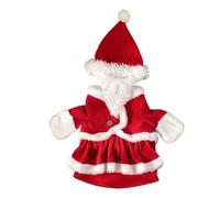 Disfraz de Papá Noel para perro, ropa de Navidad con volantes, disfraz de Papá Noel, hermosa ropa de Navidad para mascotas, vestido de Navidad para perros pequeños y medianos