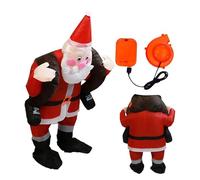Disfraz de Papá Noel, traje de Papá Noel de 150 pulgadas, traje de cláusula de Navidad de tela flexible, overol festivo de tela | Traje de Papá Noel inflable impermeable para reuniones familiares y