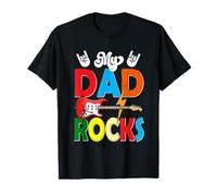 Disfraz de papá Rocks Lover Guitarrista del Día del Padre Amante del Rock Camiseta