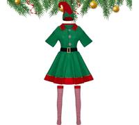 Disfraz de para adultos, traje de para ayudas de Santa Claus para mujeres y hombres, de Navidad de vacaciones para adultos y ropa de fiesta, trajes de Cosplay de