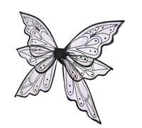 Disfraz De Para Halloween - Alas De Mariposa Para Niñas Y Adultos, Alas Mágicas Blancas De Ángel Con Detalles Brillantes | Alas De Grandes Para Mujer, Vestido De Fantasy Para Carnaval