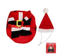 Disfraz de para Navidad con Sombrero y Caja de Regalo, Traje de Disfraz para Cachorros, Terciopelo Suave y Seguro - Estilo Oeste, Ideal para Fiestas y Halloween (Metro)