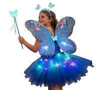 Disfraz de para niñas, vestido tutú LED, alas de, diadema mágica, disfraces de para cosplay, para niñas, espectáculo de cumpleaños, fiesta de Halloween, Navidad