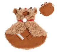 Disfraz de para Perro - Capa con Capucha de Felpa - Disfraz Navideño De Peluche para Perro,para Razas Pequeñas Medianas Grandes Uso en Fiestas Invierno y Diario
