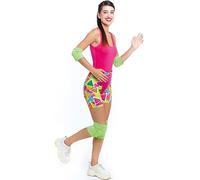 Disfraz de Patinadora Roller rosa años 70 para mujer Talla S