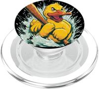 Disfraz de Pato Enojado con Bate de béisbol para Amantes del Pan PopSockets PopGrip para MagSafe