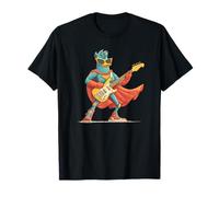 Disfraz de Pato héroe en Capa para los Amantes de la Guitarra Rock Camiseta