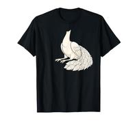 Disfraz de Pavo Real Blanco Gráfico de pájaro de Dibujos Animados Camiseta