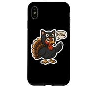 Disfraz de Pavo Vestido como Gato Miau Divertido dueño de Acción de Gracias Carcasa para iPhone XS MAX