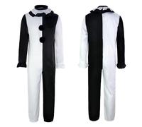 Disfraz de payaso artístico para Halloween, body de cosplay de película de terrifier, traje de fiesta de carnaval de payaso asesino para adultos, réplica detallada de personajes de terror (blanco y