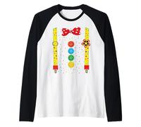 Disfraz De Payaso con Tirantes Disfraz De Carnaval Disfraz Camiseta Manga Raglan