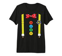 Disfraz De Payaso con Tirantes Disfraz De Carnaval Disfraz Camiseta Premium