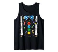 Disfraz De Payaso con Tirantes Disfraz De Carnaval Disfraz Camiseta sin Mangas