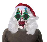 Disfraz de payaso de Navidad, disfraz con gafas, accesorio de terror de Navidad, disfraz de Navidad, disfraz de cosplay, juegos de rol