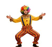 Disfraz de payaso para adultos, disfraz de payaso para hombre, ropa de payaso, disfraz de carnaval divertido, disfraz de tonto de gran tamaño, disfraz de circo, disfraz para fiesta temática