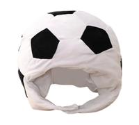 Disfraz de pelota de fútbol, accesorios para fotos, gorro deportivo de felpa cálida, juguete novedoso, accesorios para la cabeza de cosplay, sombrero de disfraz de felpa para Acción de Gracias