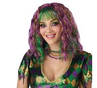 Disfraz De Peluca Para Adultos Del Festival De Mardi Gras | Talla Única