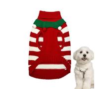 Disfraz de perro a rayas de Navidad | Cozy Warm Dog Sweatshirt | Breathable Pet Jersey for Winter | Ideal Knitwear for Holiday Gatherings and Christmas Festivities