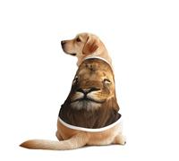 Disfraz de perro con estampado de león africano, ropa divertida para mascotas, lavable a máquina, chaleco para perros medianos y grandes