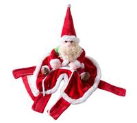 Disfraz de perro de Navidad, disfraz de Papá Noel, disfraz de cosplay, disfraz divertido de vestir, ropa roja para montar mascotas, disfraces de cosplay, trajes de ropa para perros pequeños, medianos