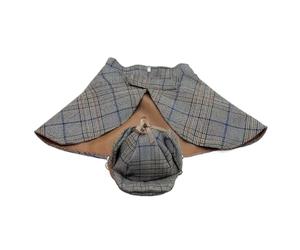 Disfraz de Perro - Juego de Capa de Halloween con Sombrero, Capa Transpirable para Cosplay, Disfraz de Perro Detective para Cachorros pequeños, medianos y Grandes, Navidad, Carnaval, Fotos