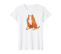 Disfraz de Perro Staffordshire Bull Terrier Divertido Halloween Camiseta gráfica económica, Mujer, Blanco, L