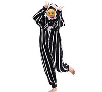Disfraz de Pesadilla antes de Navidad, Jack Skellington, esqueleto, mono, para hombres y mujeres adultos, unisex, animal, kigurumi, cosplay, pijama, Nonopnd, de una pieza, disfraz de Halloween, prenda de vestir