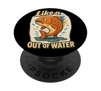 Disfraz de pez fuera del agua para niños y niñas PopSockets PopGrip Adhesivo