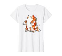 Disfraz de pez Koi Body Graphic Funny Halloween Cosplay Camiseta gráfica económica, Mujer, Blanco, S