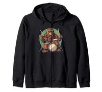 Disfraz de pie grande balancín para fanáticos de Bigfoot y Rock Sudadera con Capucha