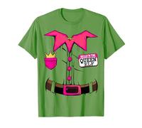 Disfraz de Pijama Familiar a Juego con Texto en inglés I'm The Queen Elf Camiseta