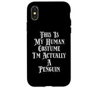 Disfraz de pingüino con Texto en inglés I'm Actually A Penguin Carcasa para iPhone X/XS
