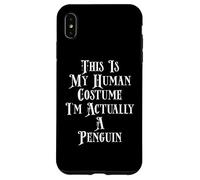 Disfraz de pingüino con Texto en inglés I'm Actually A Penguin Carcasa para iPhone XS MAX